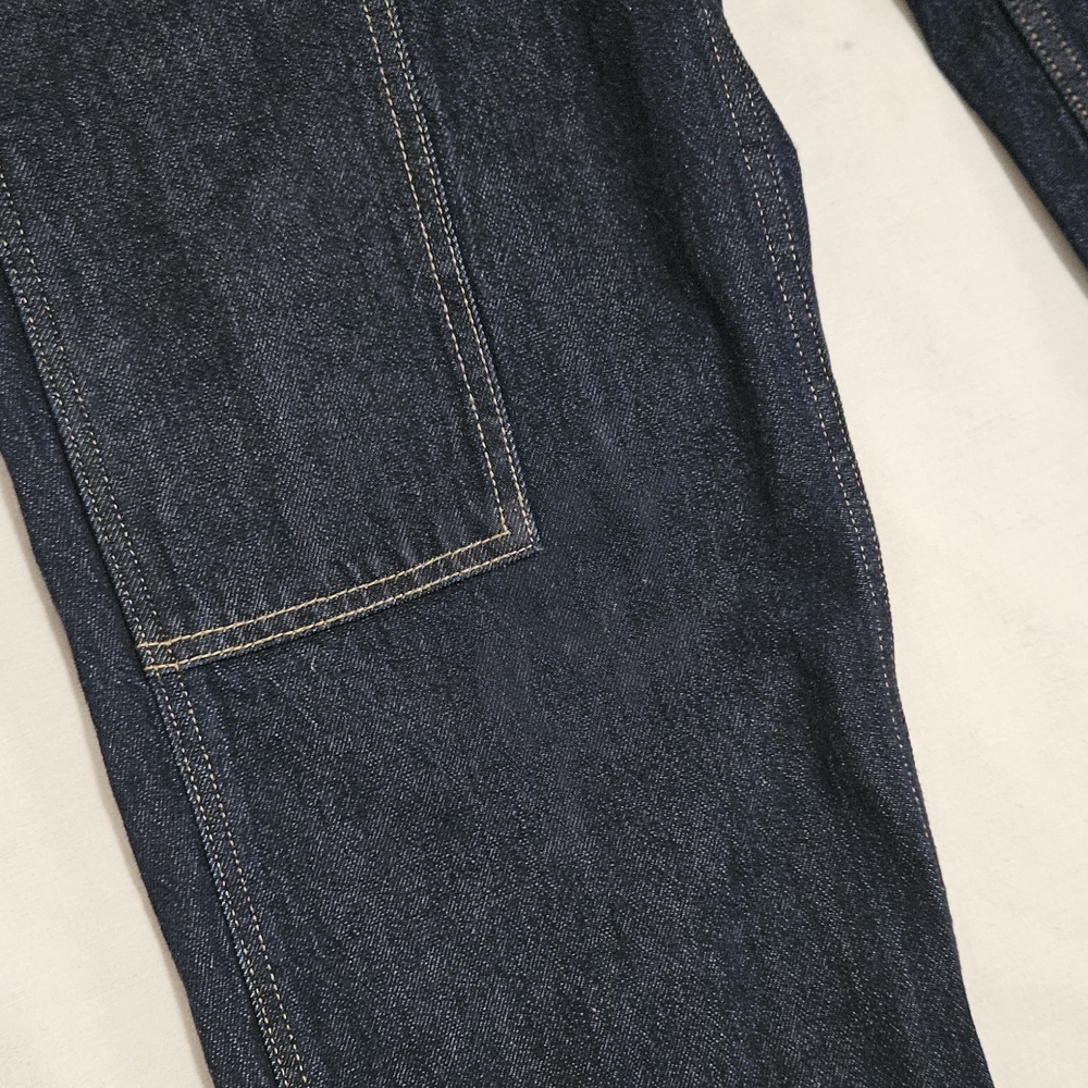 Free Assembly Dark Indigo Utility Straight Leg Jeans Size L, NWT - Picture 4 of 14